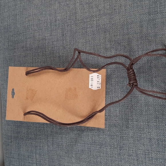 Charm Necklace Rhinestone Peace Symbol Cross Star Bead Adjustable Length - Picture 3 of 4